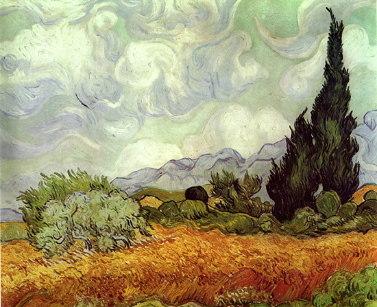 Wheat Field with Cypresses by Van Gogh